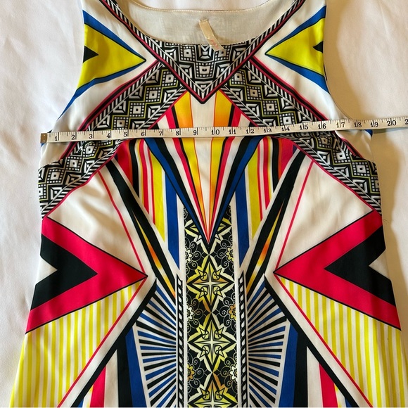 Point Bright Print Sleeveless Shift Dress Size Large - Picture 13 of 16